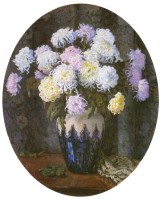 Nikolai Bogdanov-Belsky. Chrysanthemums